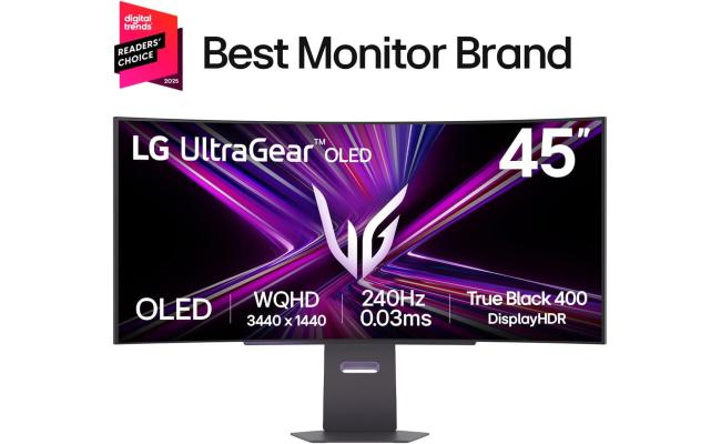 LG 45GX950A-B UltraGear™ 45” OLED 5K2K WUHD Gaming Monitor – 165Hz / 330Hz Dual Mode, 0.03 ms, G-SYNC & FreeSync Premium Pro
